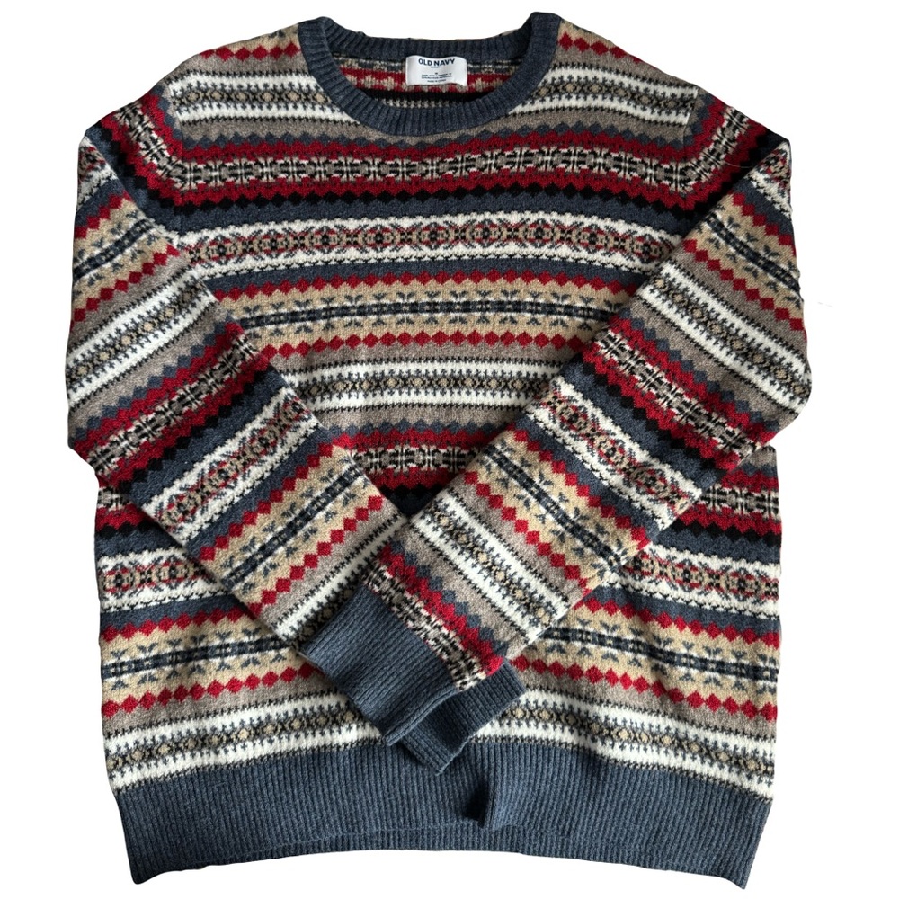 Old Navy Multicolor Striped Crewneck Sweater